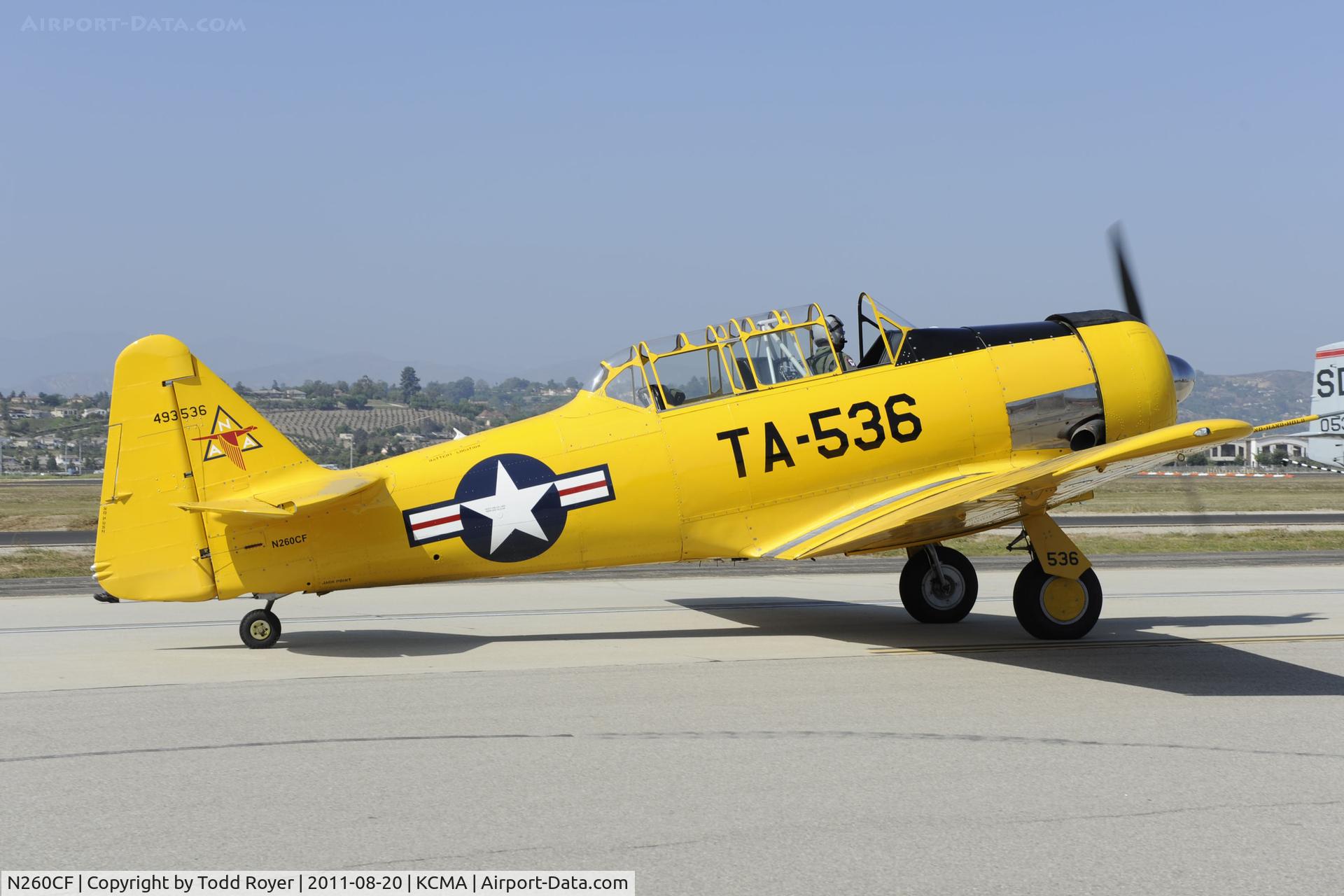 N260CF, 1941 North American T-6G Texan C/N 168-680, Camarillo airshow 2011
