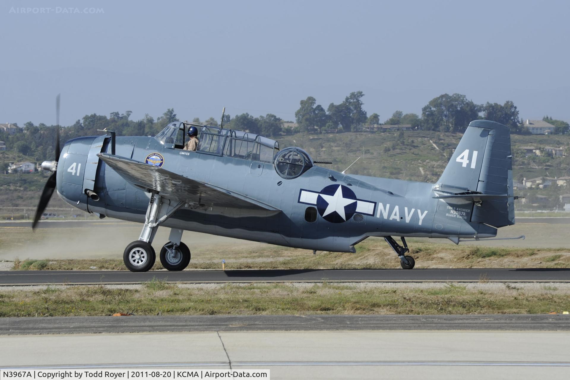 N3967A, 1945 Grumman TBM-3U Avenger C/N 53835, Camarillo Airshow 2011