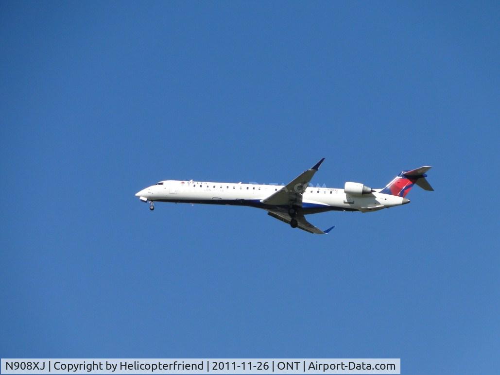 N908XJ, 2007 Bombardier CRJ-900ER (CL-600-2D24) C/N 15140, Advising they will be going around