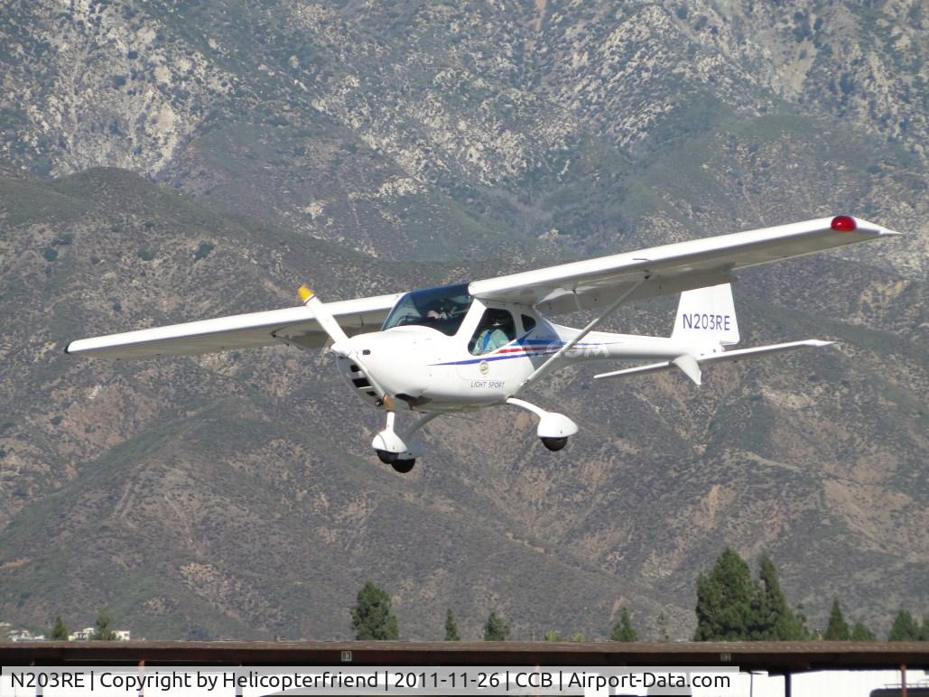 N203RE, 2007 Remos G-3/600 Mirage C/N 203, Fighting the wind on final to runway 24