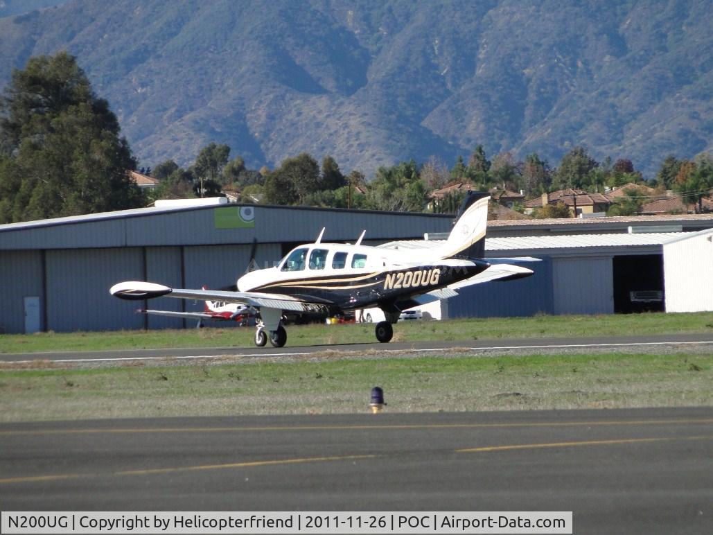 N200UG, 1978 Beech A36 Bonanza 36 C/N E-1225, Rolling out after landing on 26L