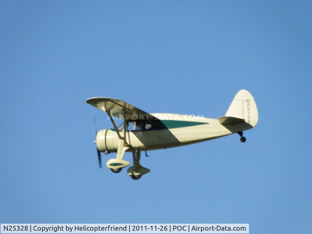 N25328, 1940 Fairchild 24W-40 C/N W40-114, High fly by over runway 26R
