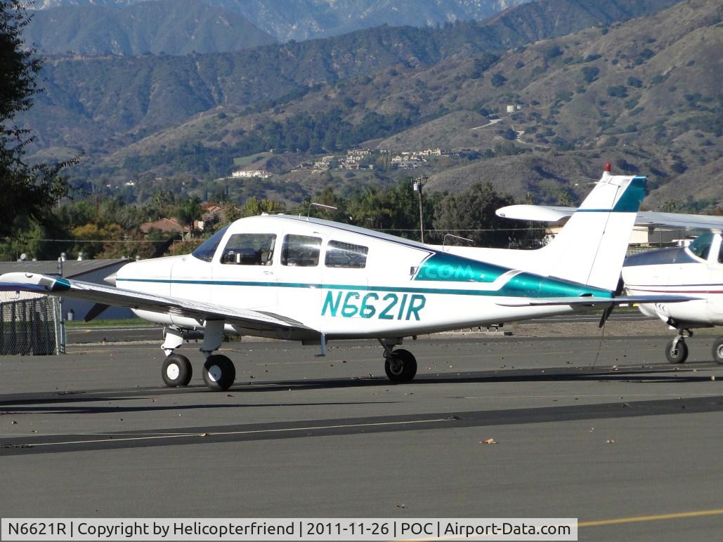 N6621R, 1974 Beech C23 Sundowner 180 C/N M-1606, Parked in transient parking