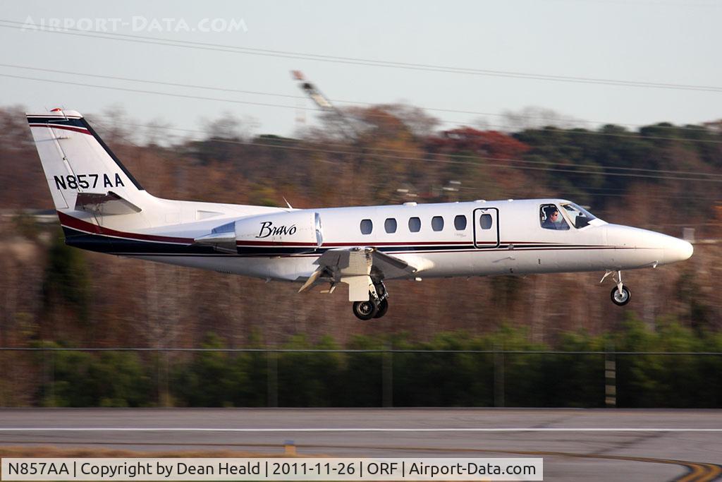 N857AA, 2000 Cessna 550B Citation Bravo C/N 550-0901, JV Service LLC 2000 Cessna 550B Citation Bravo N857AA N857AA arriving to RWY 23 from Palm Beach Int'l (KPBI).