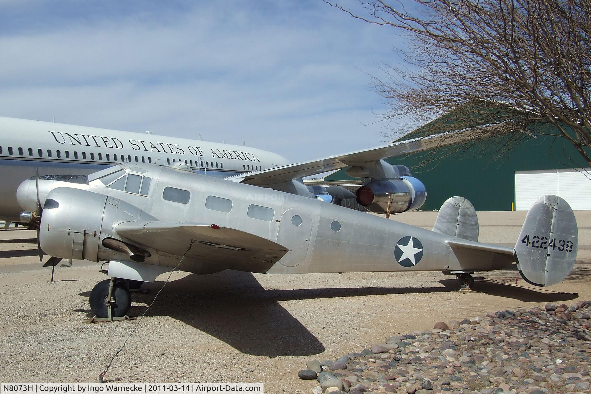 N8073H, Beech AT-7 C/N 42-2438, Beechcraft AT-7 Navigator at the Pima Air & Space Museum, Tucson AZ