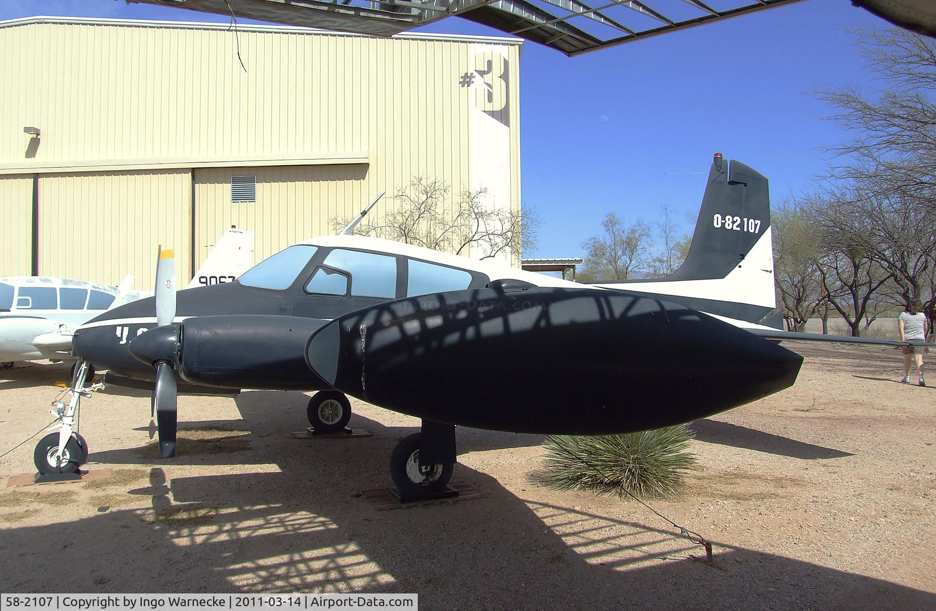 58-2107, 1958 Cessna U-3A Blue Canoe (310A) C/N 38081, Cessna GU-3A 