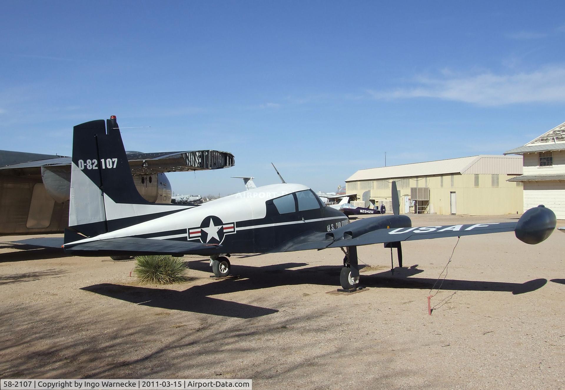 58-2107, 1958 Cessna U-3A Blue Canoe (310A) C/N 38081, Cessna GU-3A 