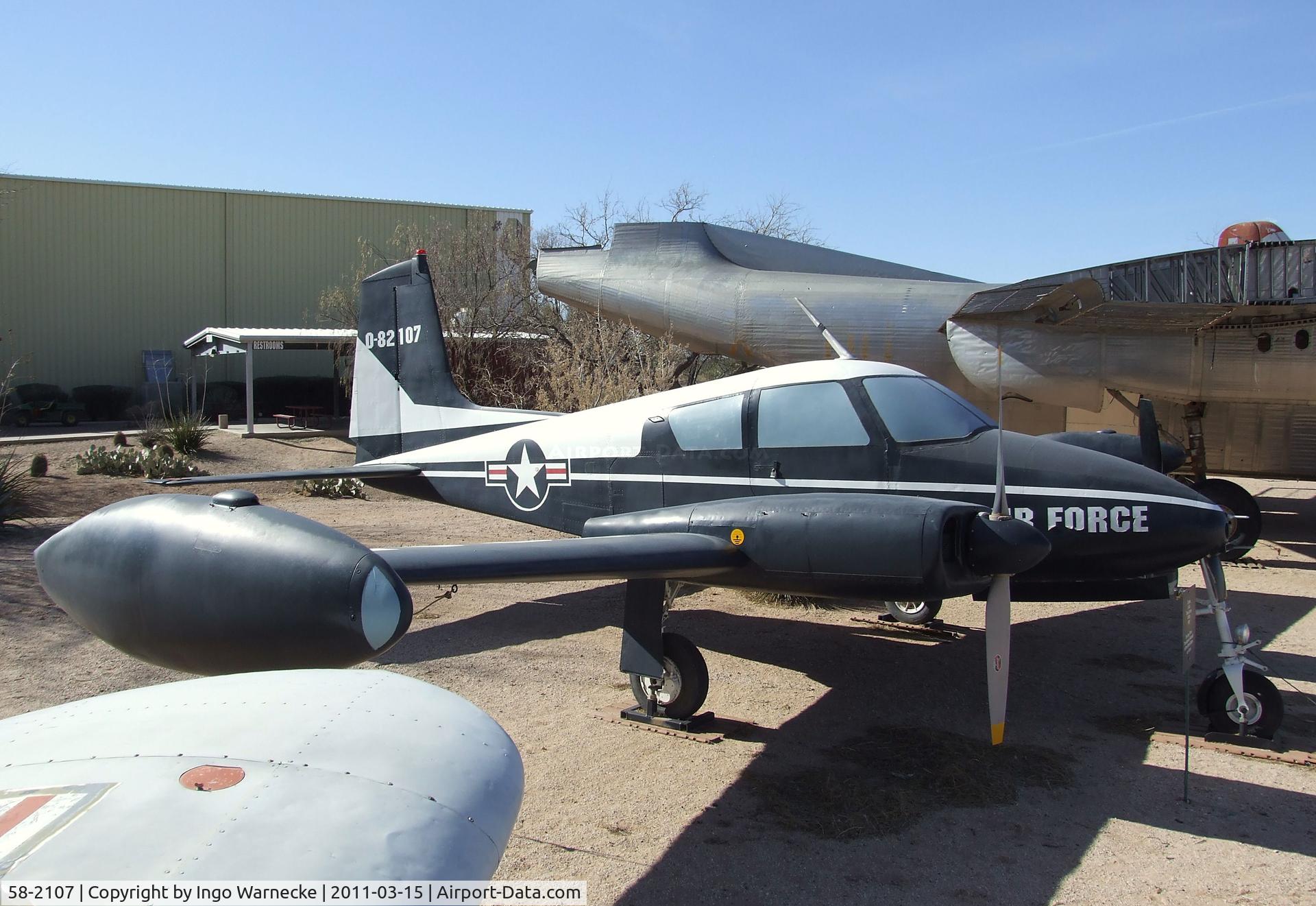 58-2107, 1958 Cessna U-3A Blue Canoe (310A) C/N 38081, Cessna GU-3A 