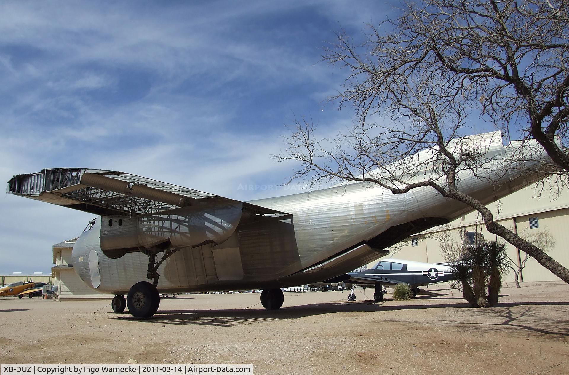 XB-DUZ, Budd RB-1 Conestoga C/N 016, Budd RB-1 Conestoga at the Pima Air & Space Museum, Tucson AZ
