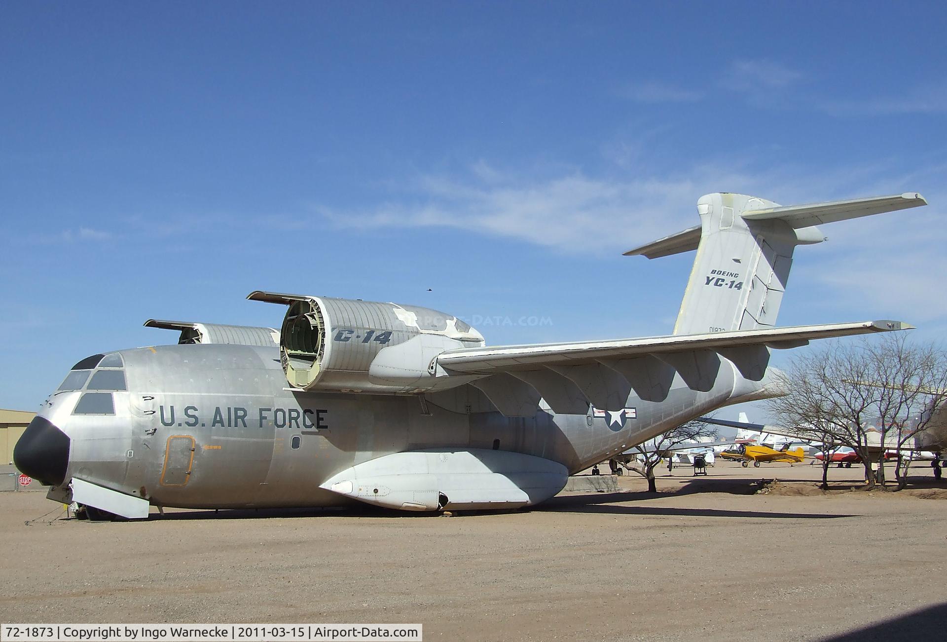 72-1873, 1972 Boeing YC-14A-BN C/N P 1, Boeing YC-14A (engines sadly still missing) at the Pima Air & Space Museum, Tucson AZ