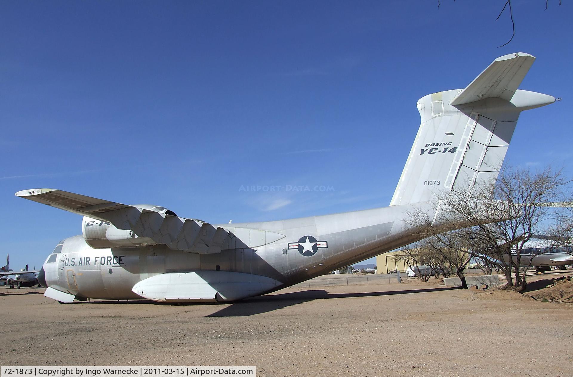 72-1873, 1972 Boeing YC-14A-BN C/N P 1, Boeing YC-14A (engines sadly still missing) at the Pima Air & Space Museum, Tucson AZ
