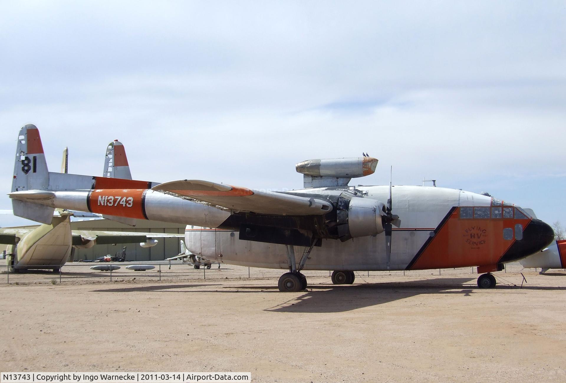 N13743, 1949 Fairchild C-119C Flying Boxcar C/N 10369, Fairchild C-119C Flying Boxcar at the Pima Air & Space Museum, Tucson AZ