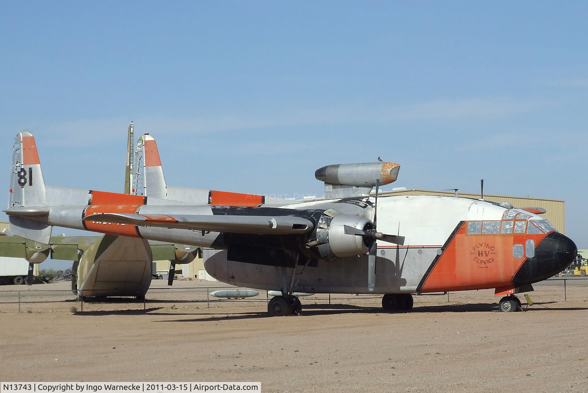 N13743, 1949 Fairchild C-119C Flying Boxcar C/N 10369, Fairchild C-119C Flying Boxcar at the Pima Air & Space Museum, Tucson AZ