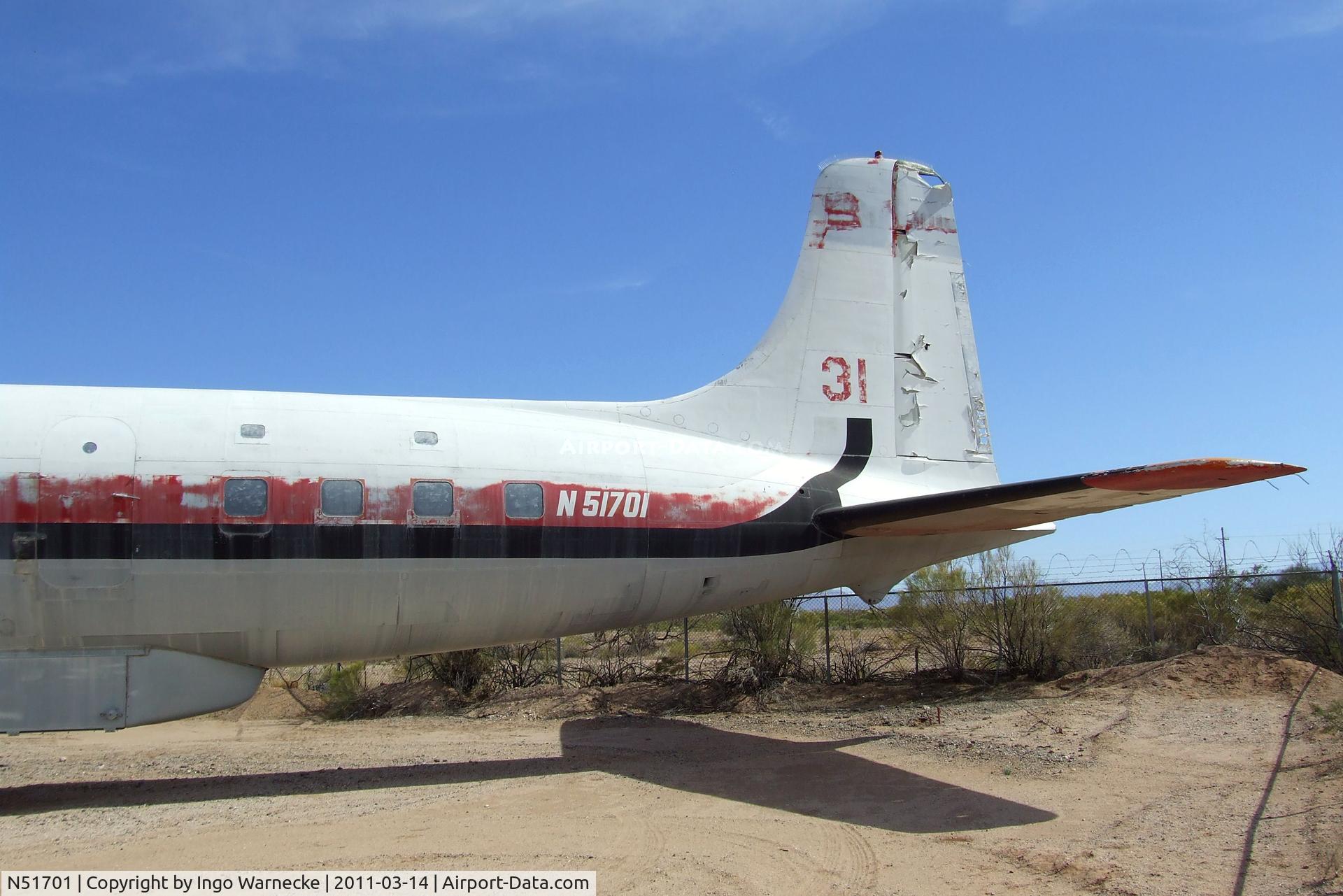 N51701, 1957 Douglas DC-7B C/N 44701, Douglas DC-7B, converted to 