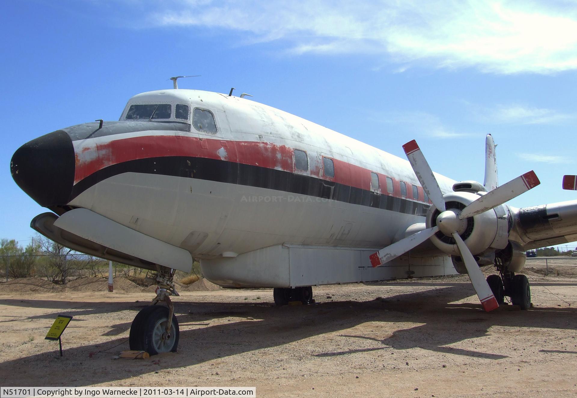 N51701, 1957 Douglas DC-7B C/N 44701, Douglas DC-7B, converted to 