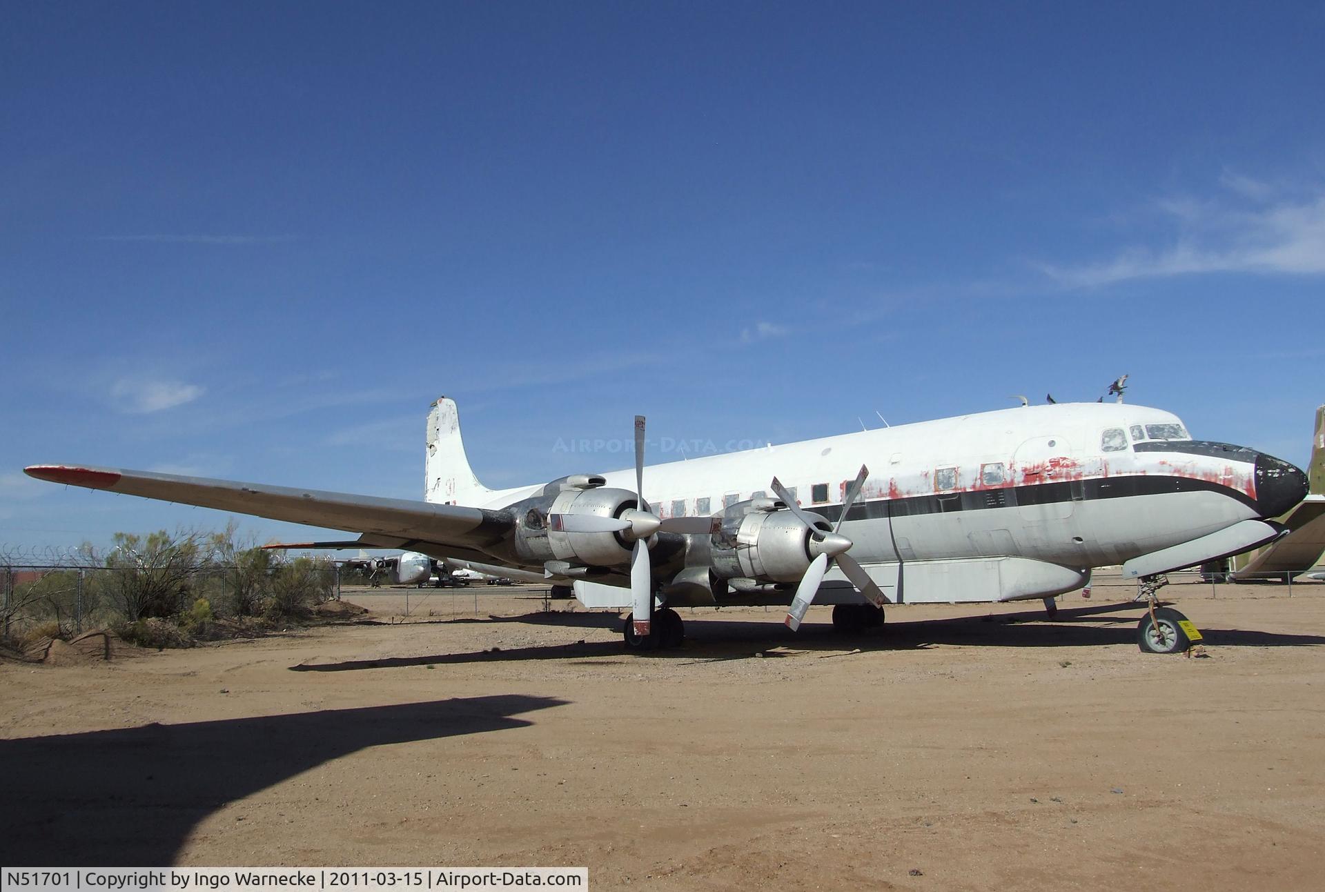 N51701, 1957 Douglas DC-7B C/N 44701, Douglas DC-7B, converted to 