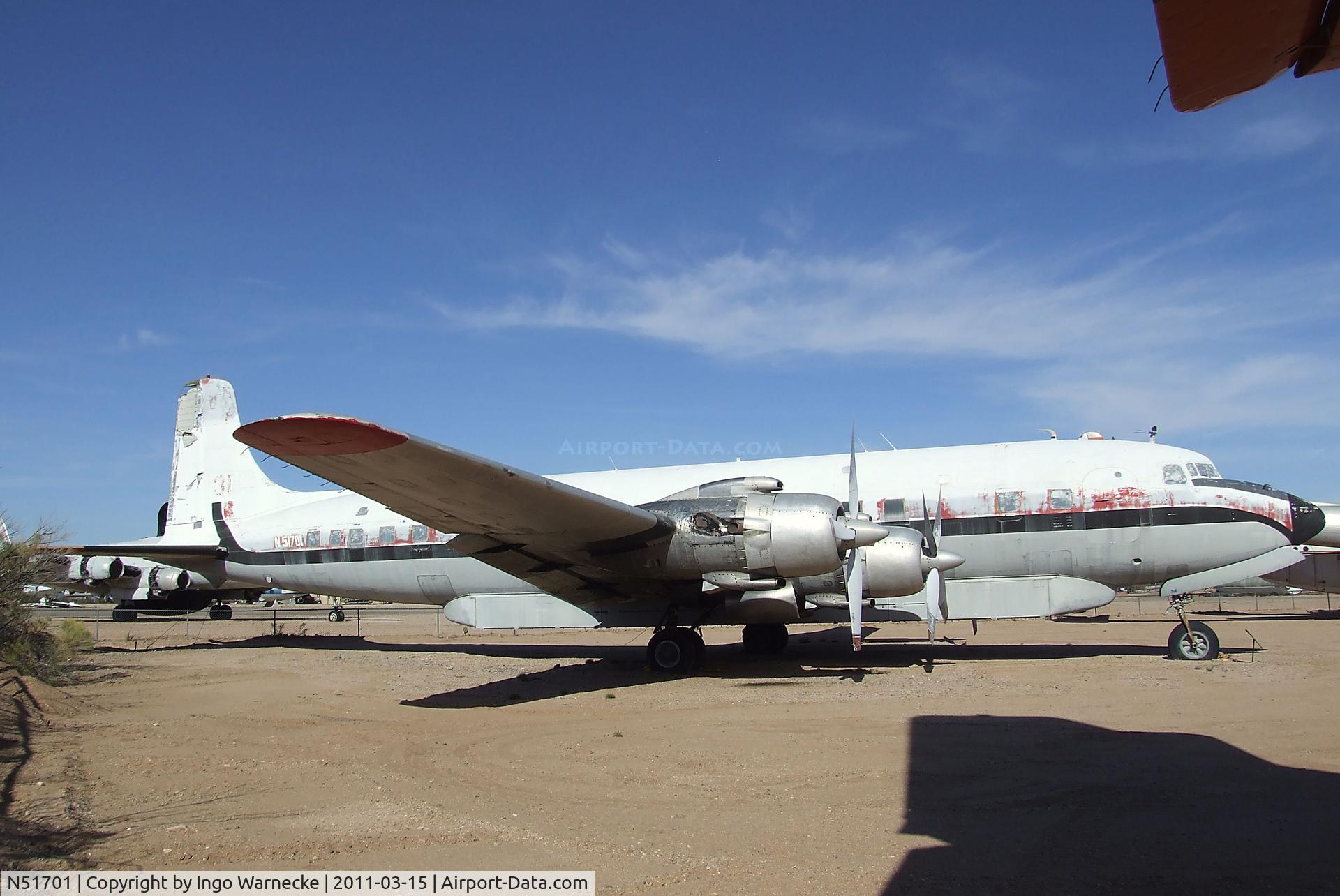 N51701, 1957 Douglas DC-7B C/N 44701, Douglas DC-7B, converted to 