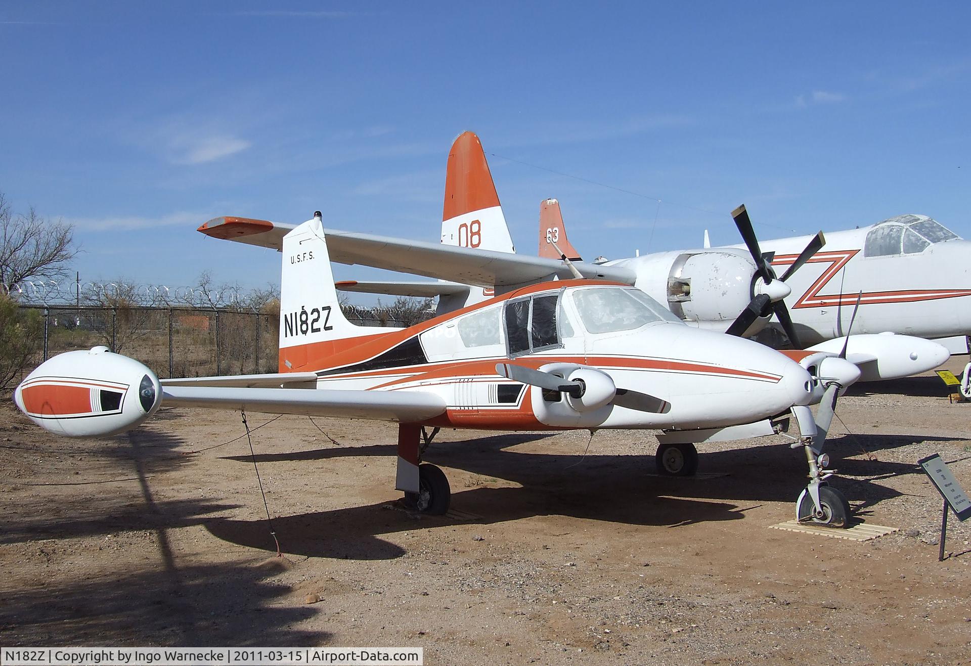 N182Z, 1958 Cessna U-3A Blue Canoe (310A) C/N 38157, Cessna 310A at the Pima Air & Space Museum, Tucson AZ