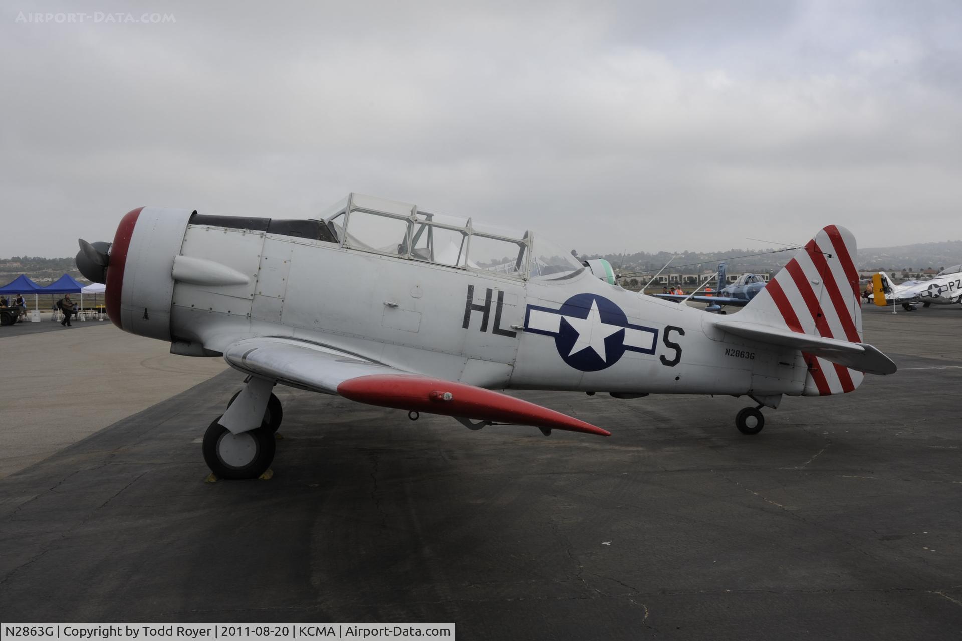 N2863G, 1958 North American SNJ-6 Texan C/N 121-43131, Camarillo Airshow 2011