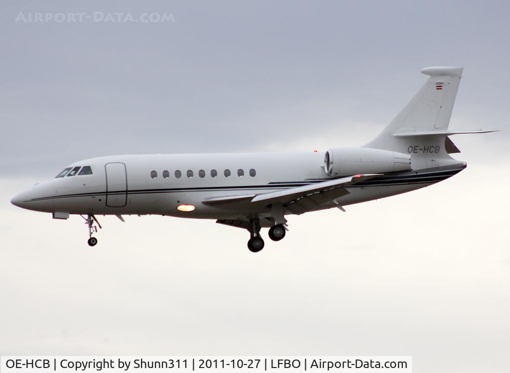 OE-HCB, 2006 Dassault Falcon 2000EX C/N 078, Landing rwy 14R