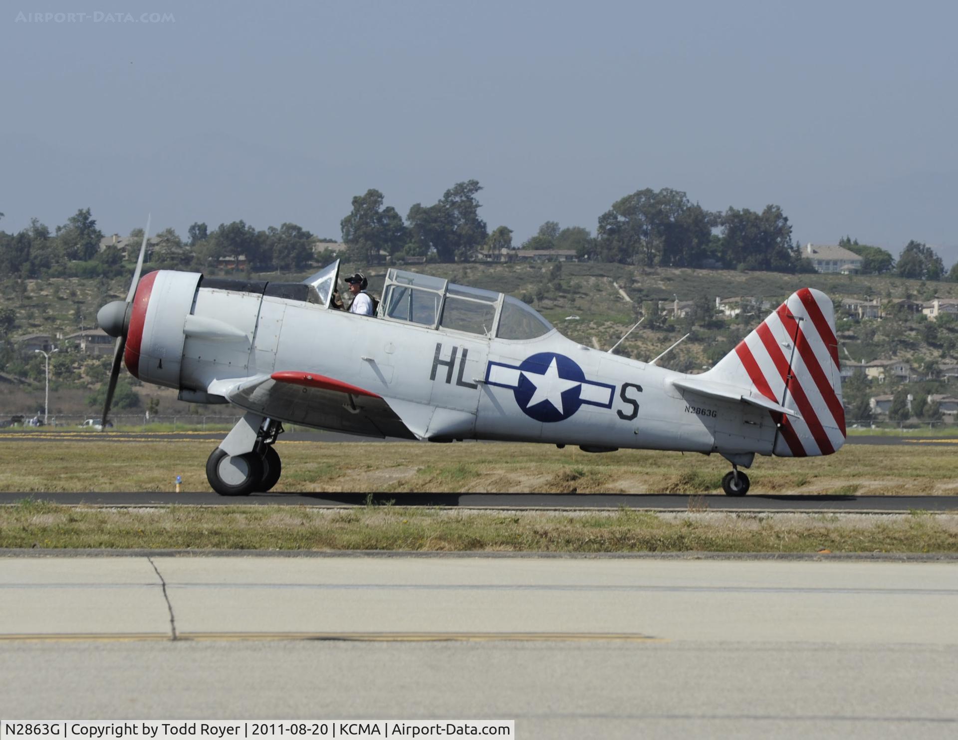 N2863G, 1958 North American SNJ-6 Texan C/N 121-43131, Camarillo Airshow 2011