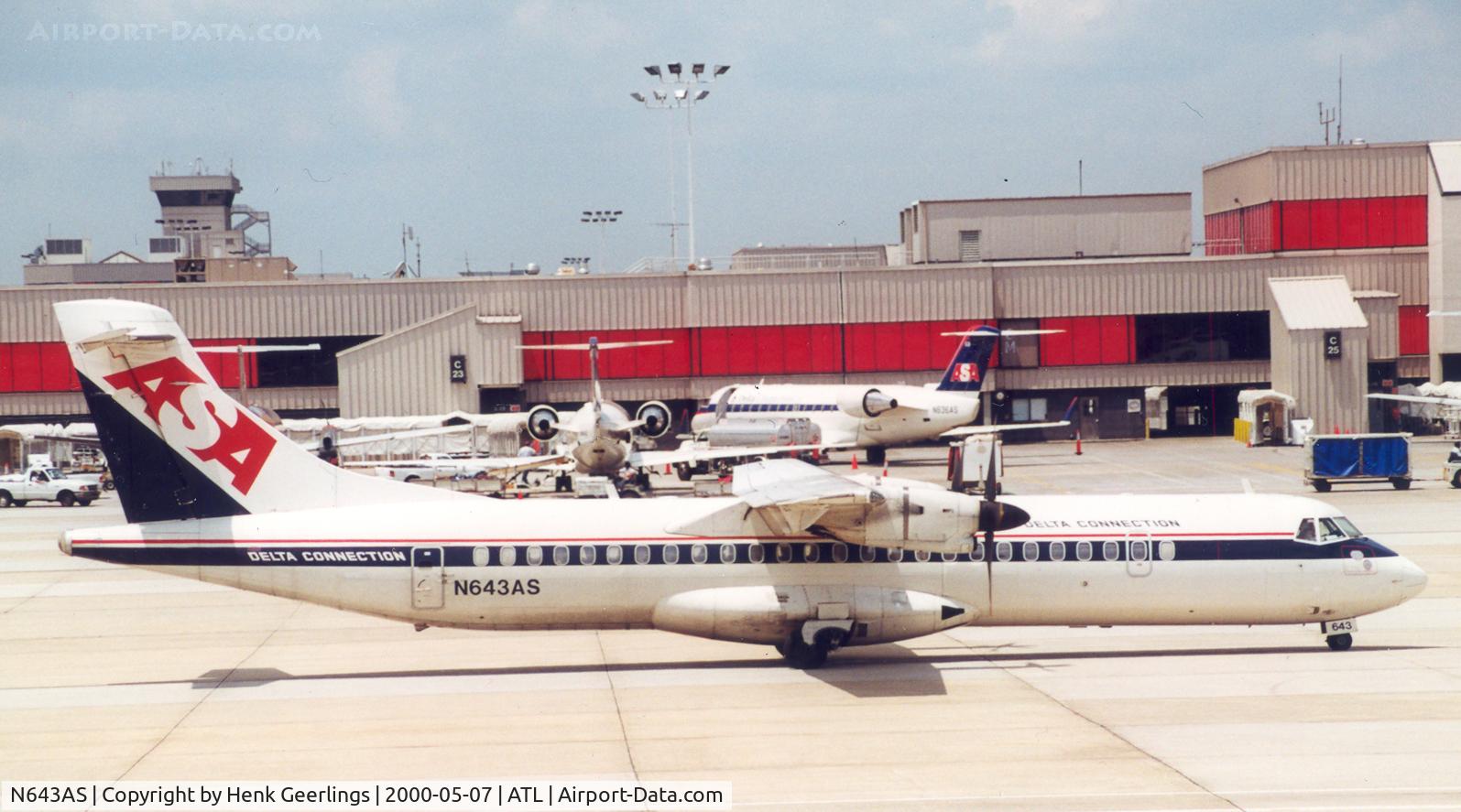 N643AS, 1994 ATR 72-212 C/N 413, ASA Delta Connection