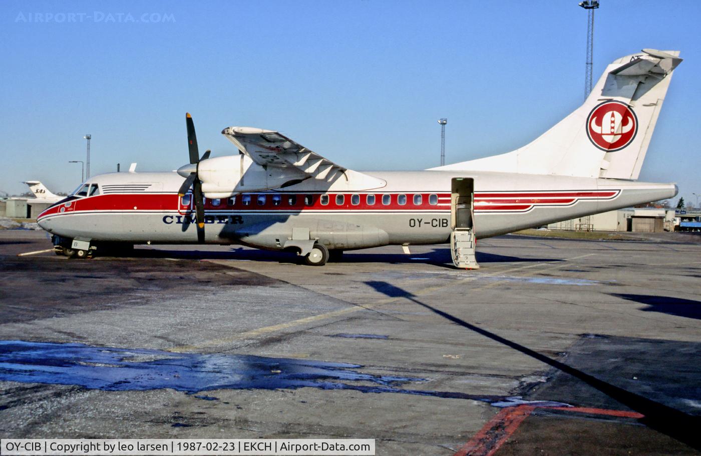 OY-CIB, 1986 ATR 42-300 C/N 007, Copenhagen 23.2.87