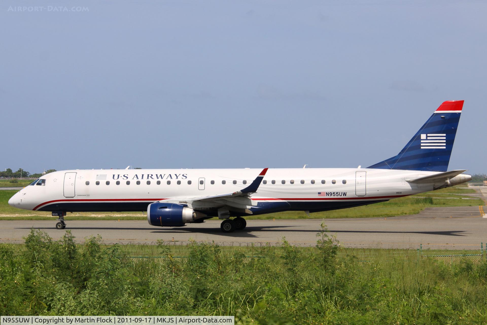 N955UW, 2008 Embraer ERJ-190-100 IGW 190AR C/N 19000152, .....