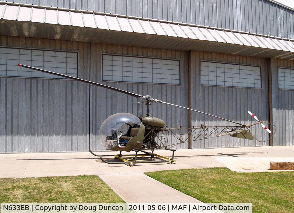 N633EB, Bell 47G C/N 26, On display at the CAF Airpower Museum at Midland International Airport in Midland, Texas.