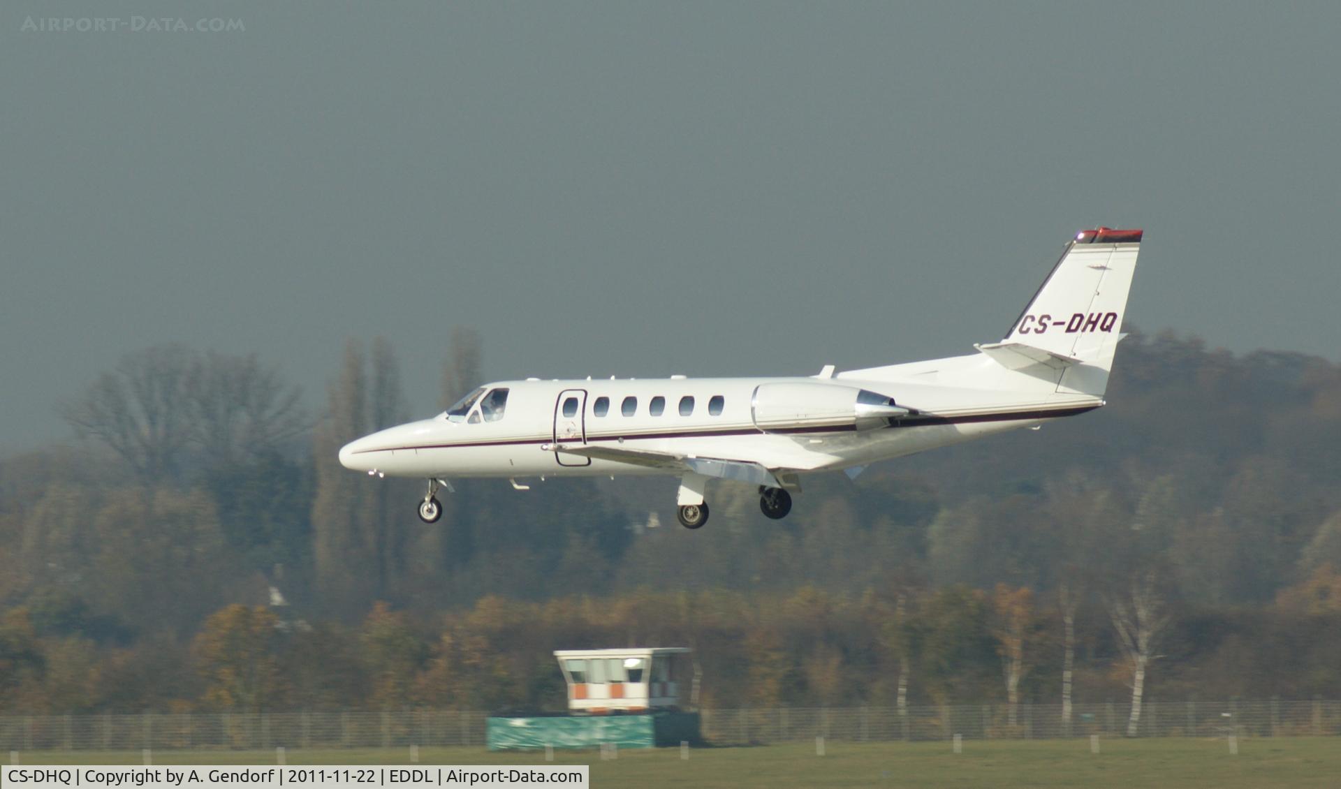 CS-DHQ, 2005 Cessna 550 Citation Bravo C/N 550-1109, Net Jets Europe, on finals at Düsseldorf Int´l (EDDL)