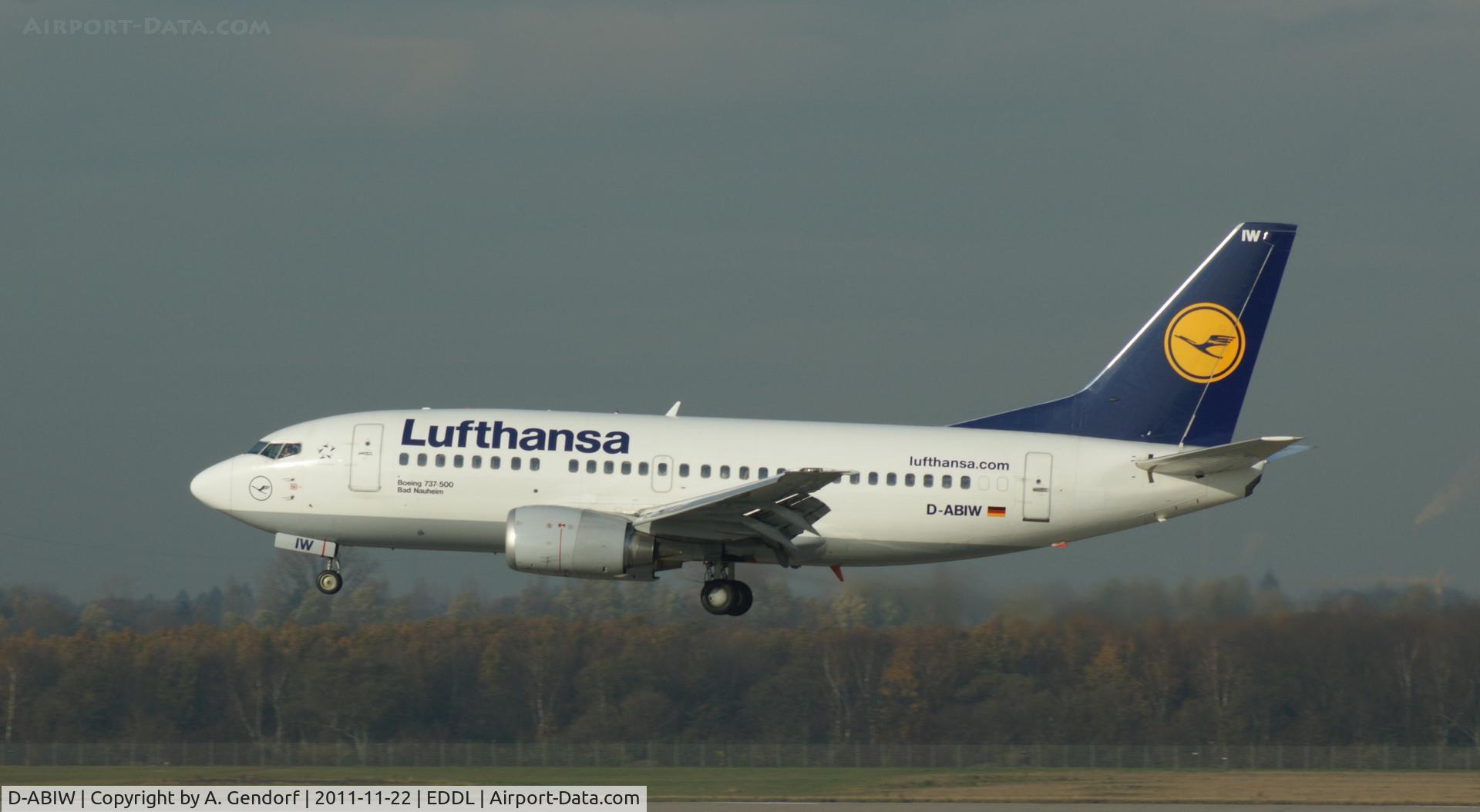 D-ABIW, 1991 Boeing 737-530 C/N 24945, Lufthansa, on short finals Runway 23L at Düsseldorf Int´l (EDDL)