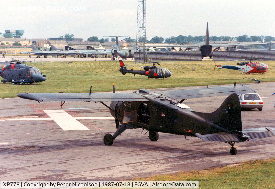 XP778, 1961 De Havilland Canada DHC-2 Beaver AL.1 C/N 1449, Army Air Corps Beaver AL.1 on the flight-line at the 1987 International Air Tattoo at RAF Fairford.