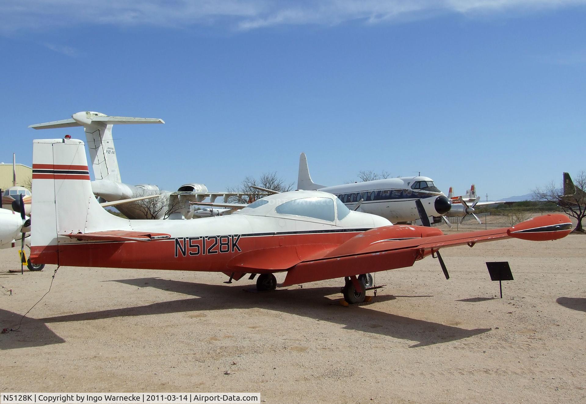 N5128K, Riley-Temco D-16 Twin Navion C/N TTN-29 (NAV-4-2028B), Ryan-Temco D-16 Twin Navion at the Pima Air & Space Museum, Tucson AZ