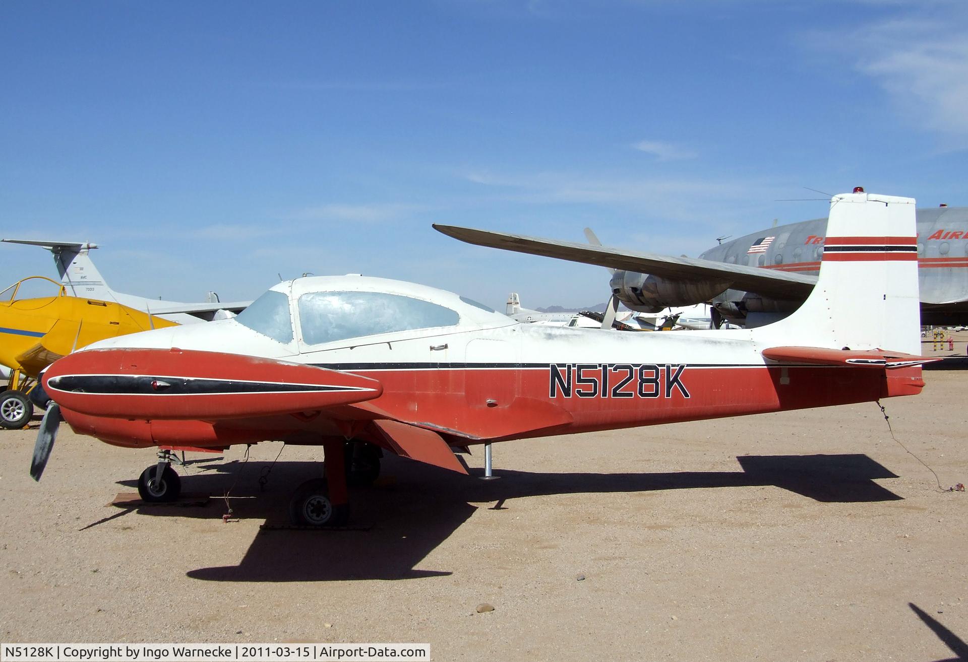 N5128K, Riley-Temco D-16 Twin Navion C/N TTN-29 (NAV-4-2028B), Ryan-Temco D-16 Twin Navion at the Pima Air & Space Museum, Tucson AZ