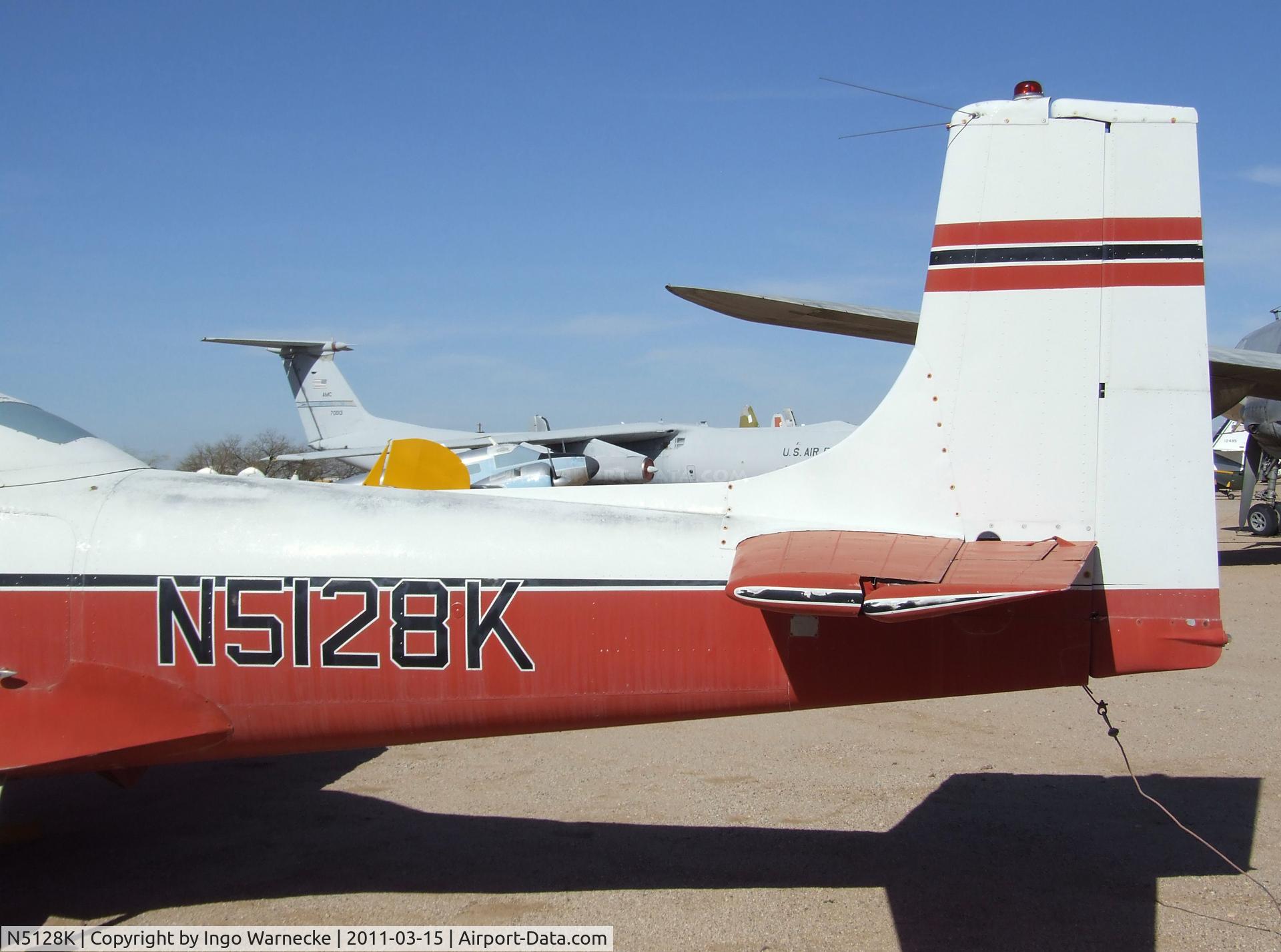 N5128K, Riley-Temco D-16 Twin Navion C/N TTN-29 (NAV-4-2028B), Ryan-Temco D-16 Twin Navion at the Pima Air & Space Museum, Tucson AZ