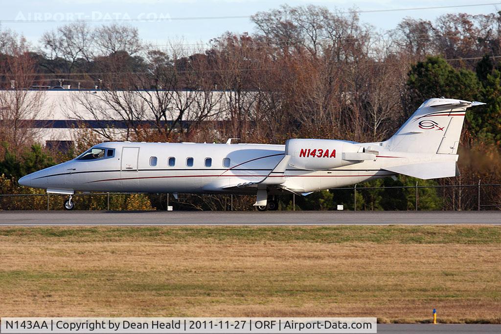 N143AA, 1998 Learjet 60 C/N 143, Anton Air LLC 1998 Bombardier Learjet 60 N143AA back-taxiing on RWY 5/23 prior to departure to McClellan-Palomar (KCRQ). Aircraft used the call-sign 