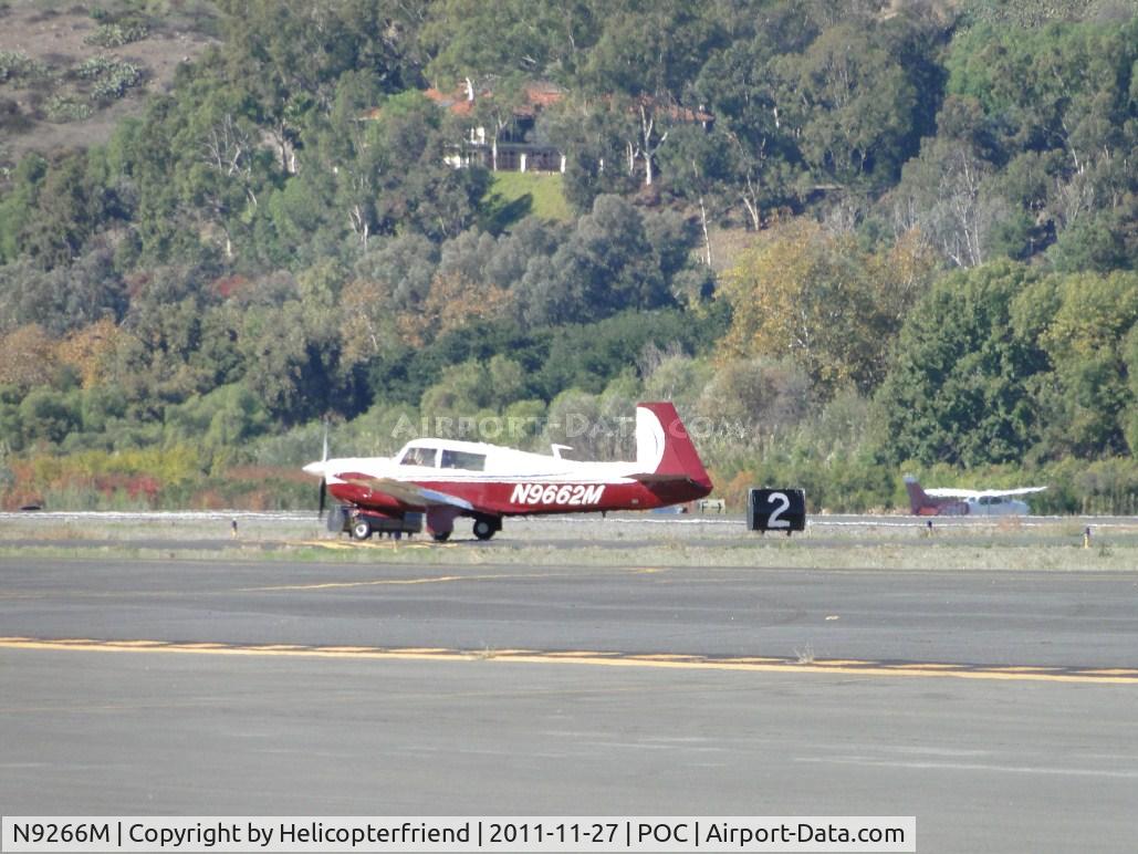 N9266M, 1966 Mooney M20C Ranger C/N 3457, Waiting for Ground Control to authorize taxiing to transient parking area
