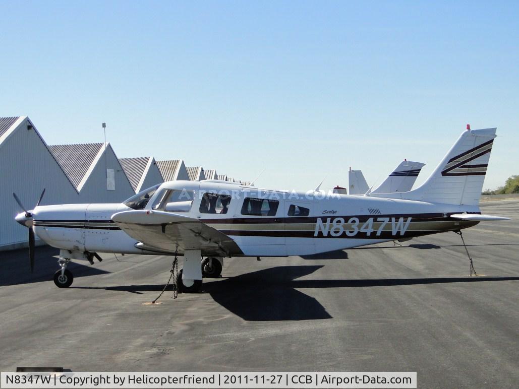 N8347W, 1981 Piper PA-32R-301 C/N 32R-8113049, Tied down and parked in transient parking