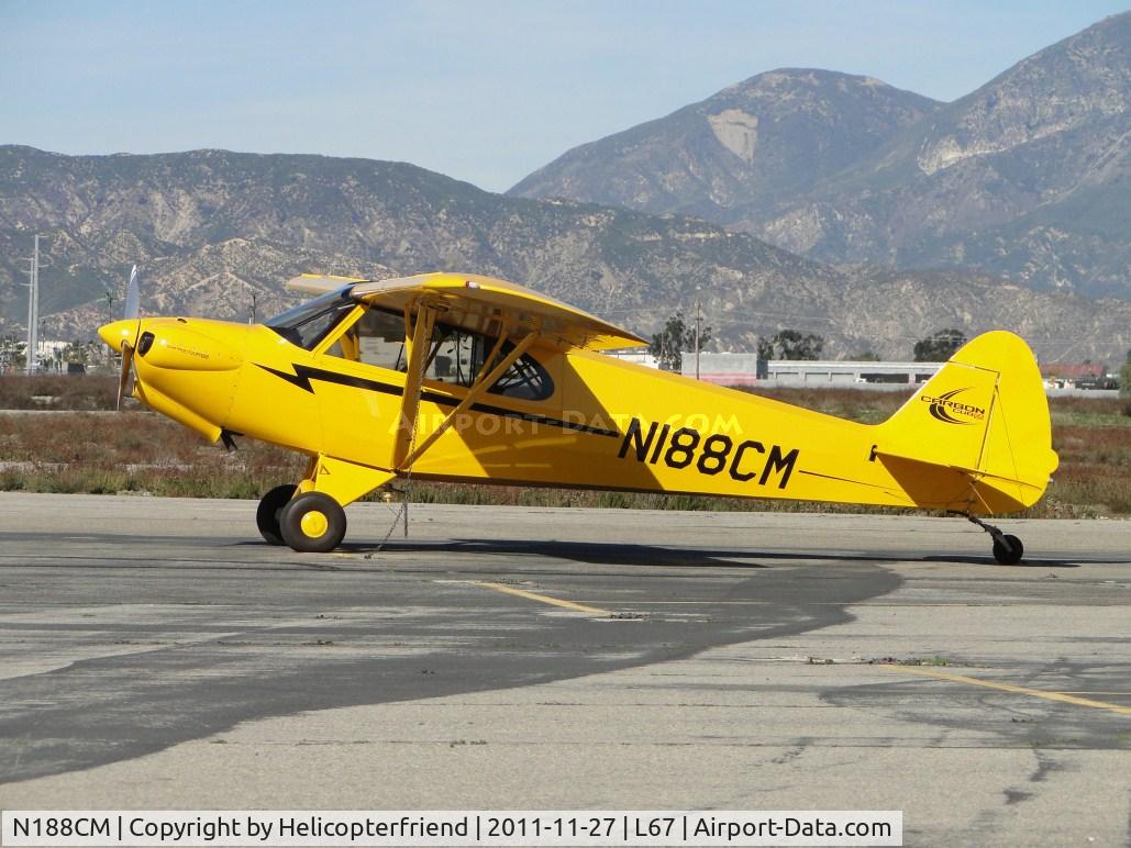 N188CM, 2009 Cub Crafters CC11-160 Carbon Cub SS C/N CC11-00104, Parked and tied down