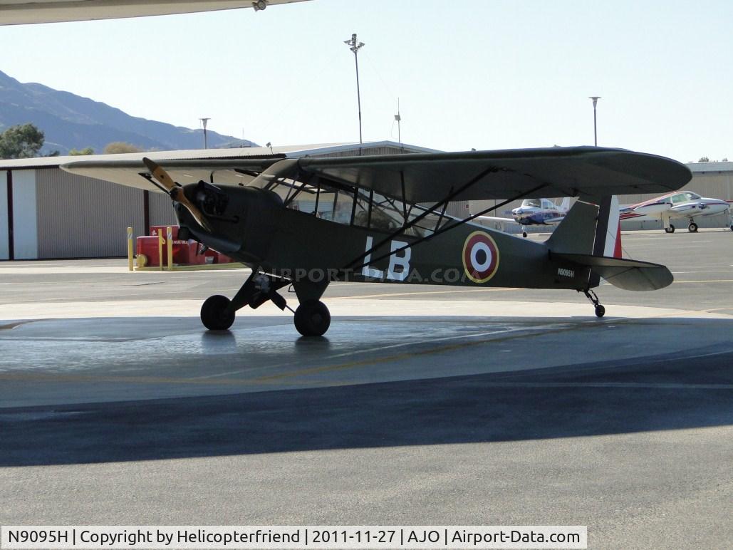 N9095H, Piper J-3C Cub C/N 29893, Parked at the re-fueling station