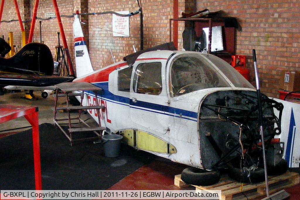 G-BXPL, 1968 Piper PA-28-140 Cherokee C/N 28-24560, written off at Wellsbourne 10/12/2010 when the pilot experienced a loss in engine power and made a forced landing. The aircraft had been involved in a similar incident at Bournemouth Airport on 22/07/1999.