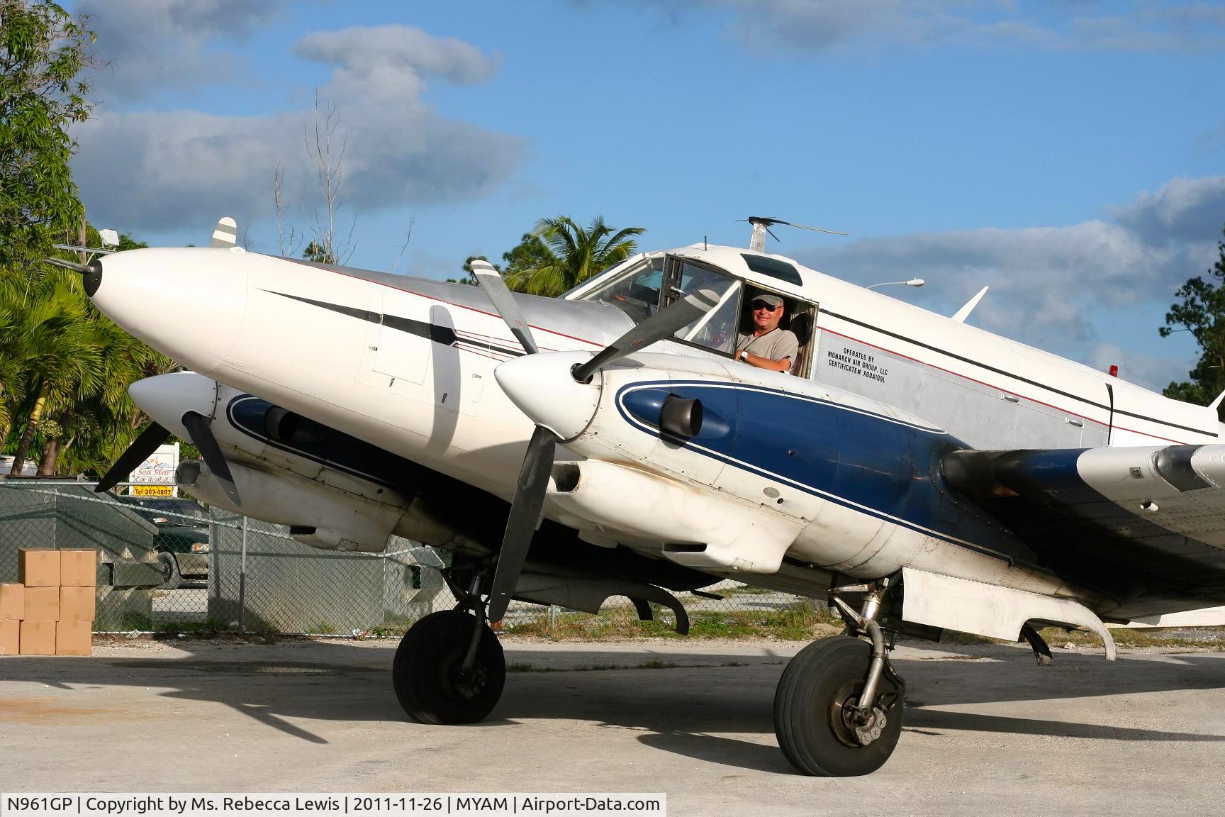 N961GP, 1961 Beech-Hamilton G18S Westwind III C/N BA-559, Flight to Marsh Harbor, Abacos Bahamas to delver the bi-monthly Abacos news paper.