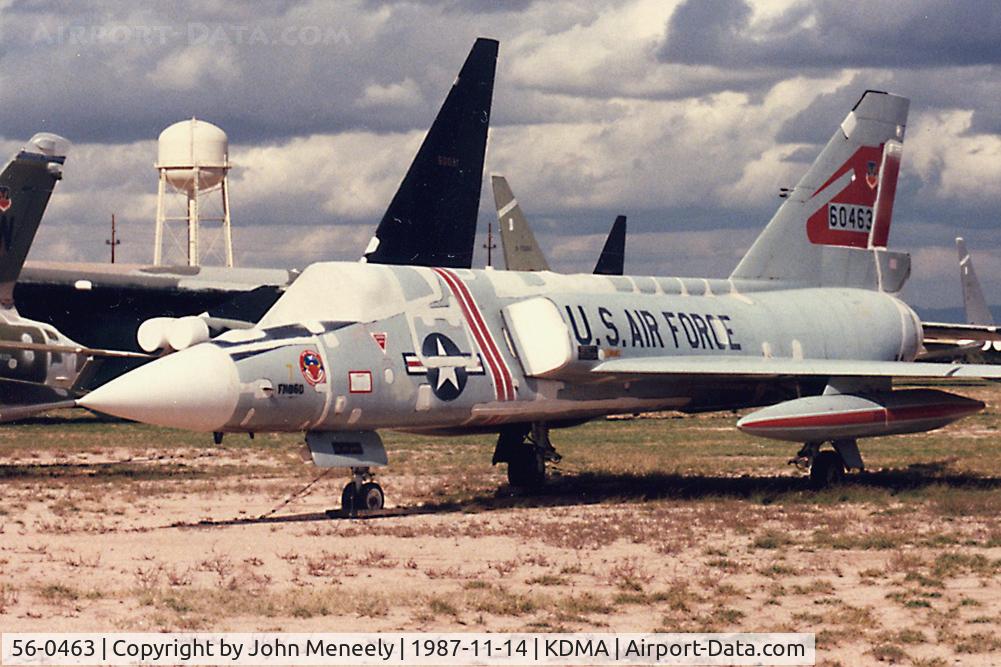 56-0463, 1956 Convair F-106A Delta Dart C/N 8-24-13, Seen in storage with AMARC before conversion to QF-106A.
