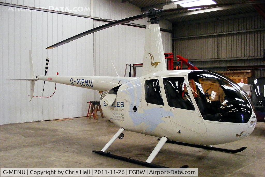 G-MENU, 2008 Robinson R44 Raven II C/N 12664, Eagles in Flight Ltd