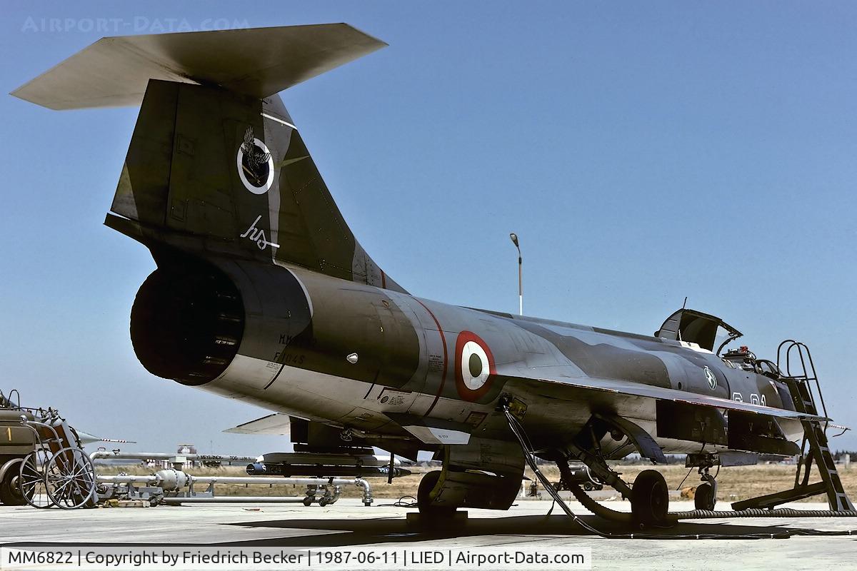 MM6822, Aeritalia F-104S-ASA Starfighter C/N 1122, parked at Decimomannu AB