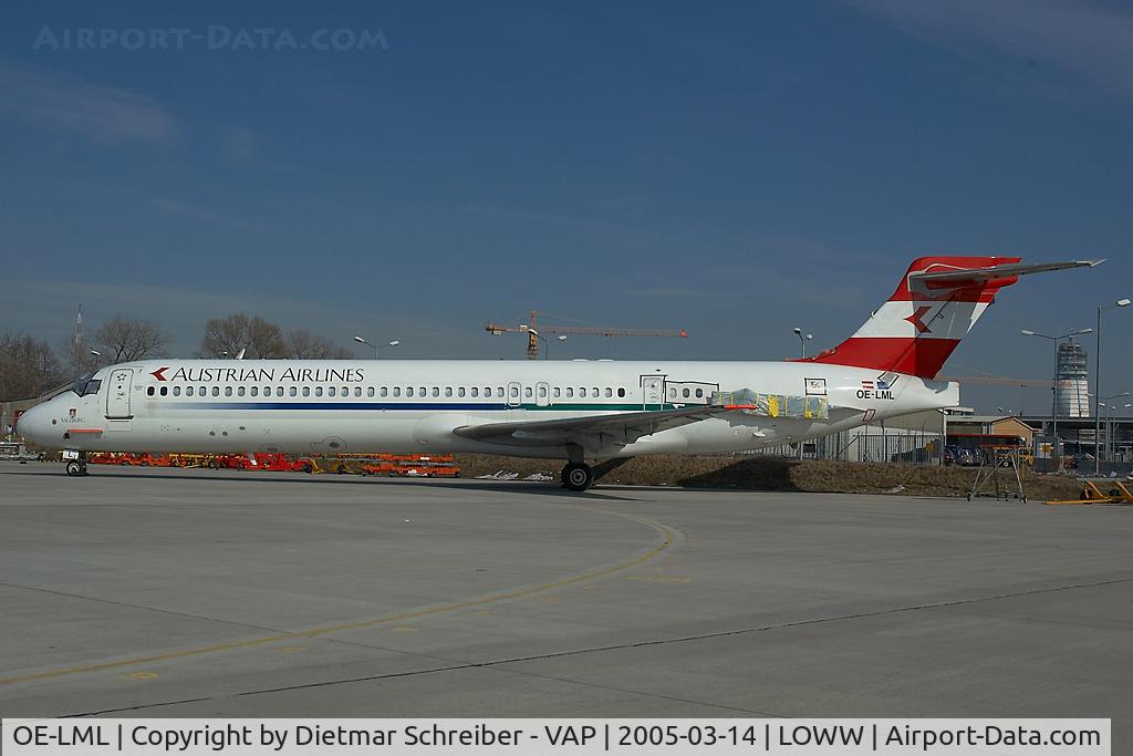 OE-LML, 1987 McDonnell Douglas DC-9-87 C/N 49412, Austrian Airlines MD87