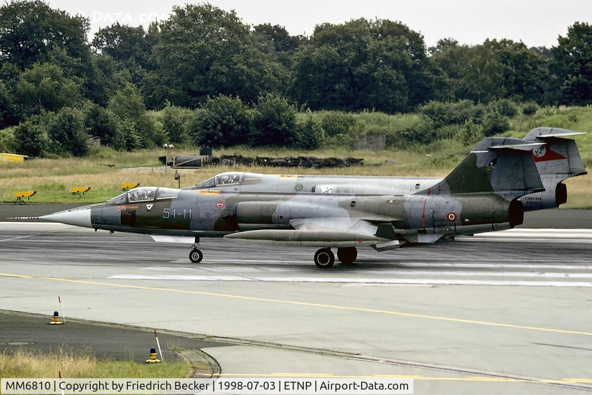 MM6810, Aeritalia F-104S-ASA Starfighter C/N 1110, line up for departure from Fliegerhorst Hopsten