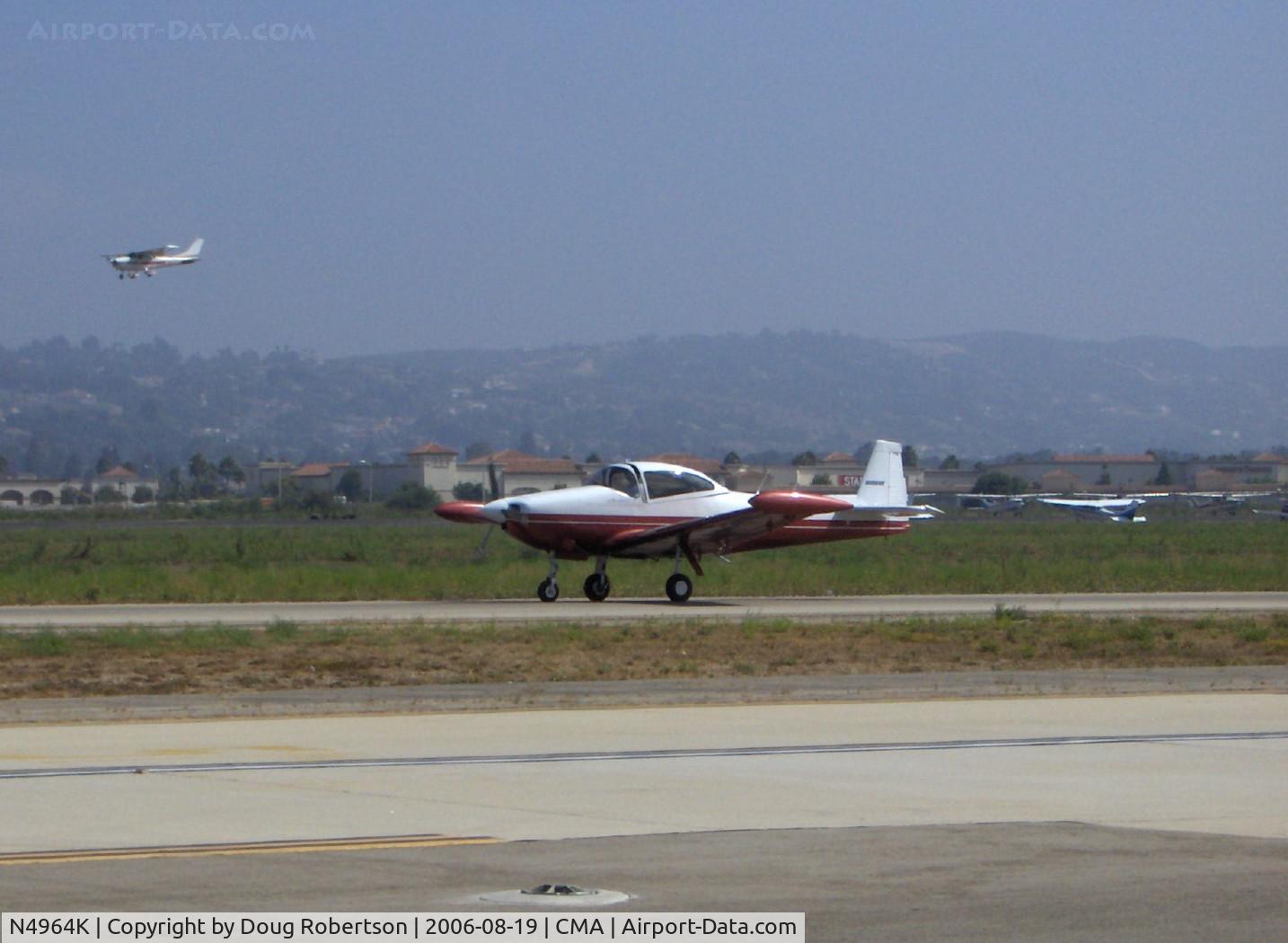 N4964K, 1949 Ryan Navion A C/N NAV-4-1964, 1949 Ryan NAVION A, Continental E225 225 Hp, taxi