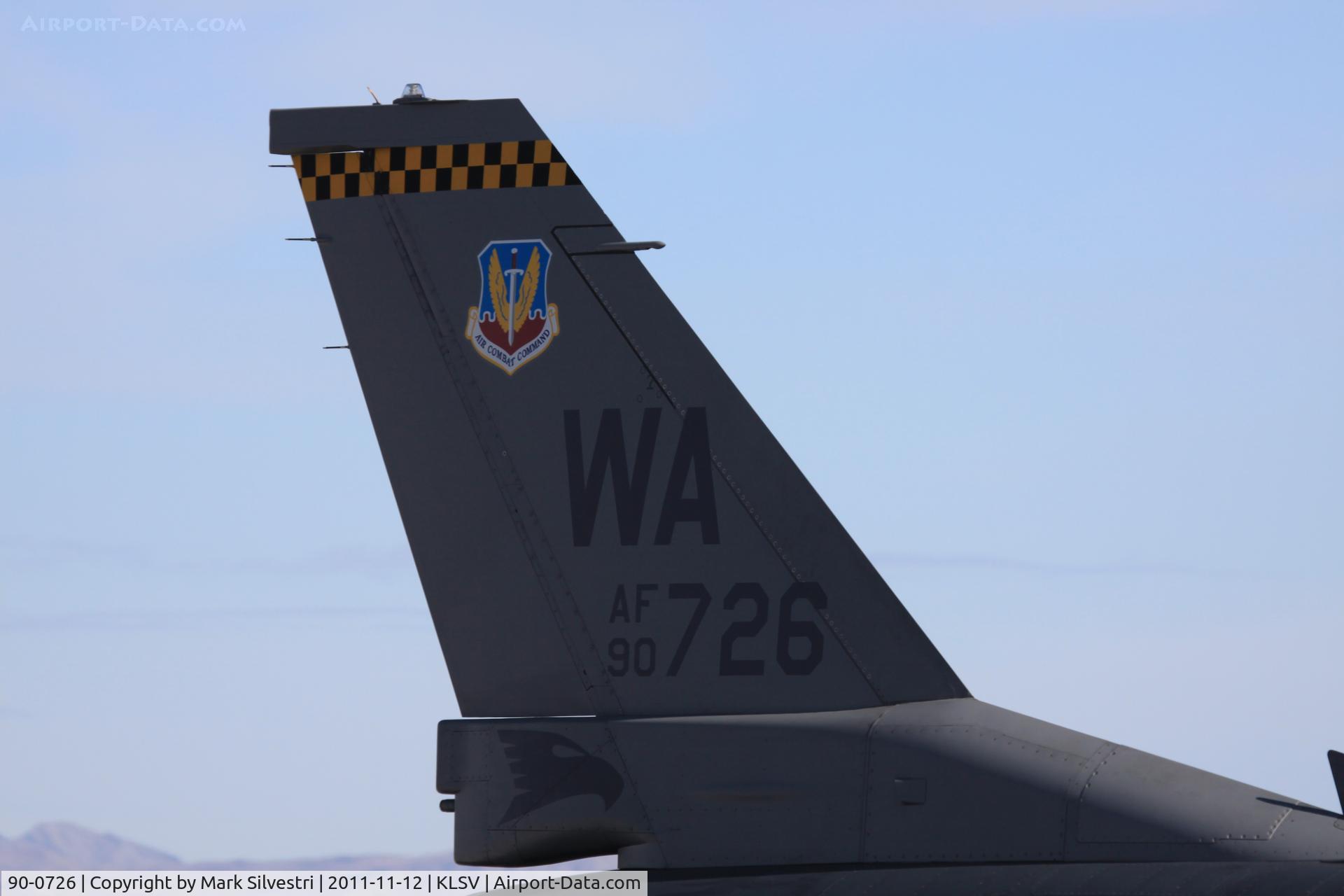 90-0726, 1990 General Dynamics F-16CM Fighting Falcon C/N 1C-334, Aviation Nation 2011