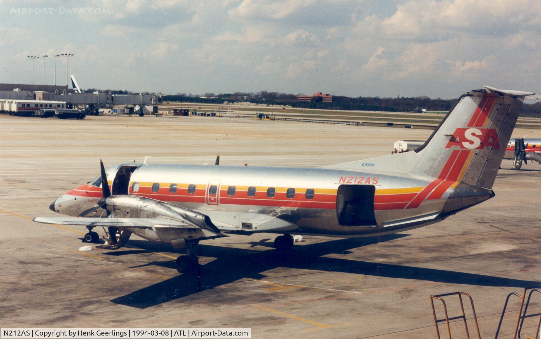 N212AS, 1985 Embraer EMB-120RT Brasilia C/N 120008, ASA